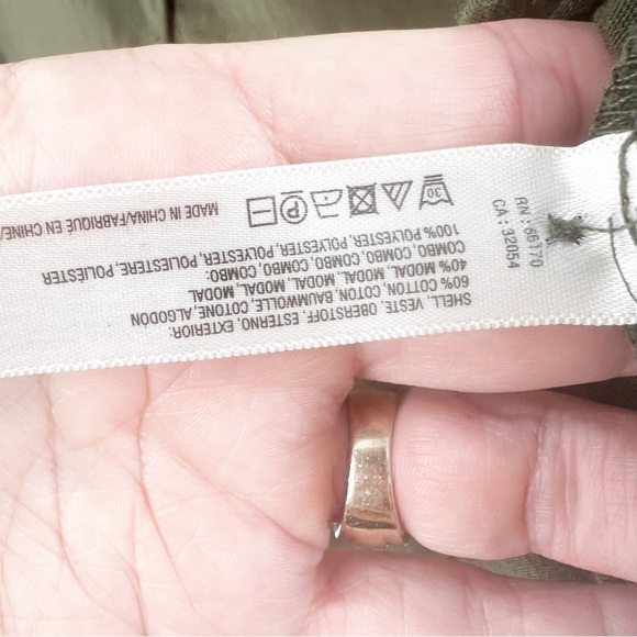 ✅ Anthropologie Sunday Saturday OLIVE GREEN LONG SLEEVE SHIRT SIZE MEDIUM - Picture 6 of 6